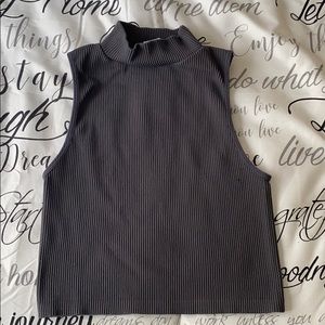 Gray Zara Turtleneck Tank